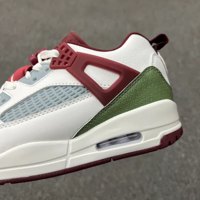 Air Jordan 4 White Maroon Olive Lifestyle Sneakers 3