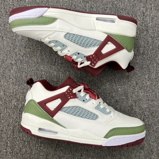Air Jordan 4 White Maroon Olive Lifestyle Sneakers 7