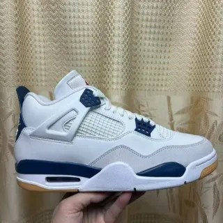 Air Jordan 4 White Navy Gum Basketball Shoes
