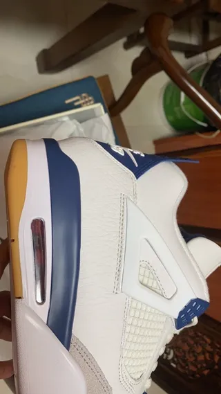 Air Jordan 4 White Navy Gum Basketball Shoes 3