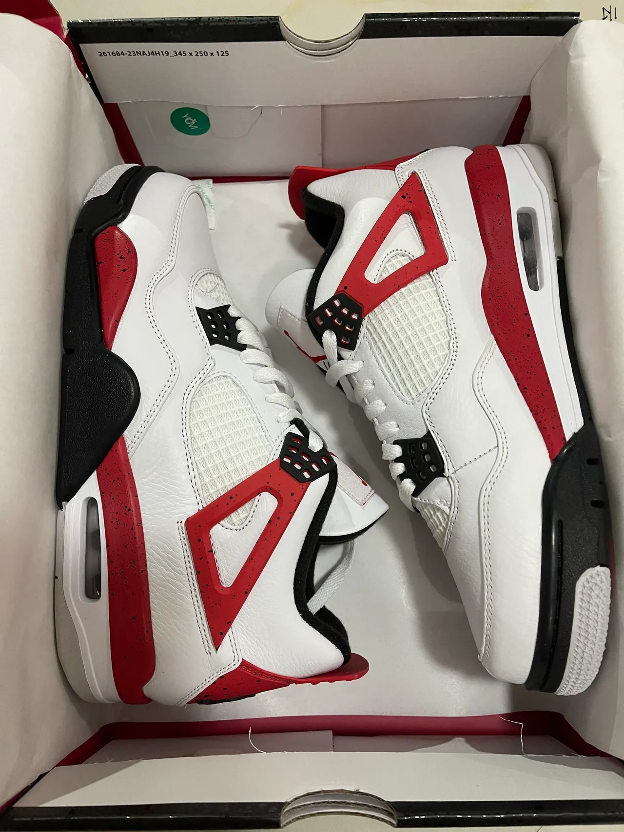 Air Jordan 4 White Red Black Basketball Shoes 8