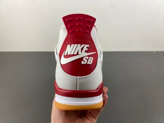 Air Jordan 4 White Red Gum Basketball Shoes 4