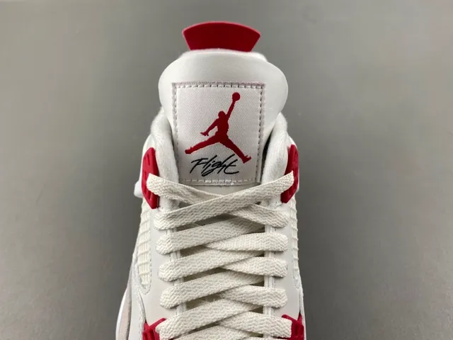 Air Jordan 4 White Red Gum Basketball Shoes 6