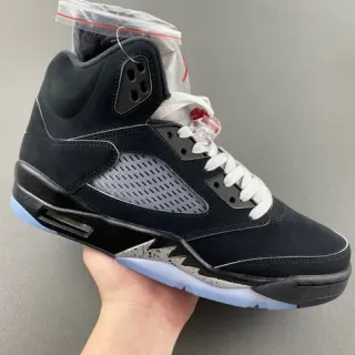 Air Jordan 5 Black Light Blue Cement Basketball Shoes