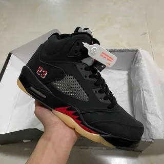 Air Jordan 5 Black Red Gum Basketball Shoes
