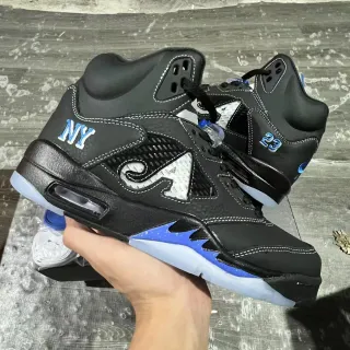 Air Jordan 5 Black Royal Blue NY Basketball Shoes