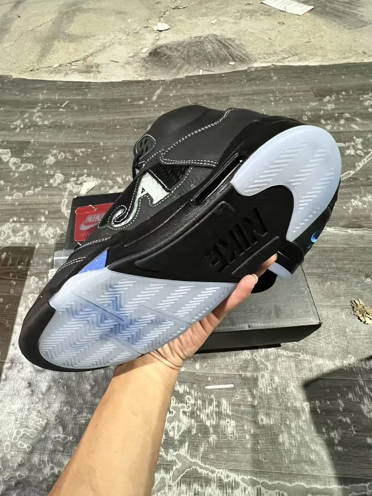 Air Jordan 5 Black Royal Blue NY Basketball Shoes 6