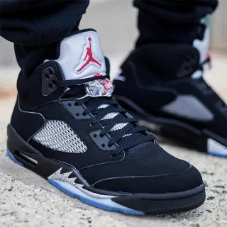 Air Jordan 5 黑白银浅蓝篮球鞋
