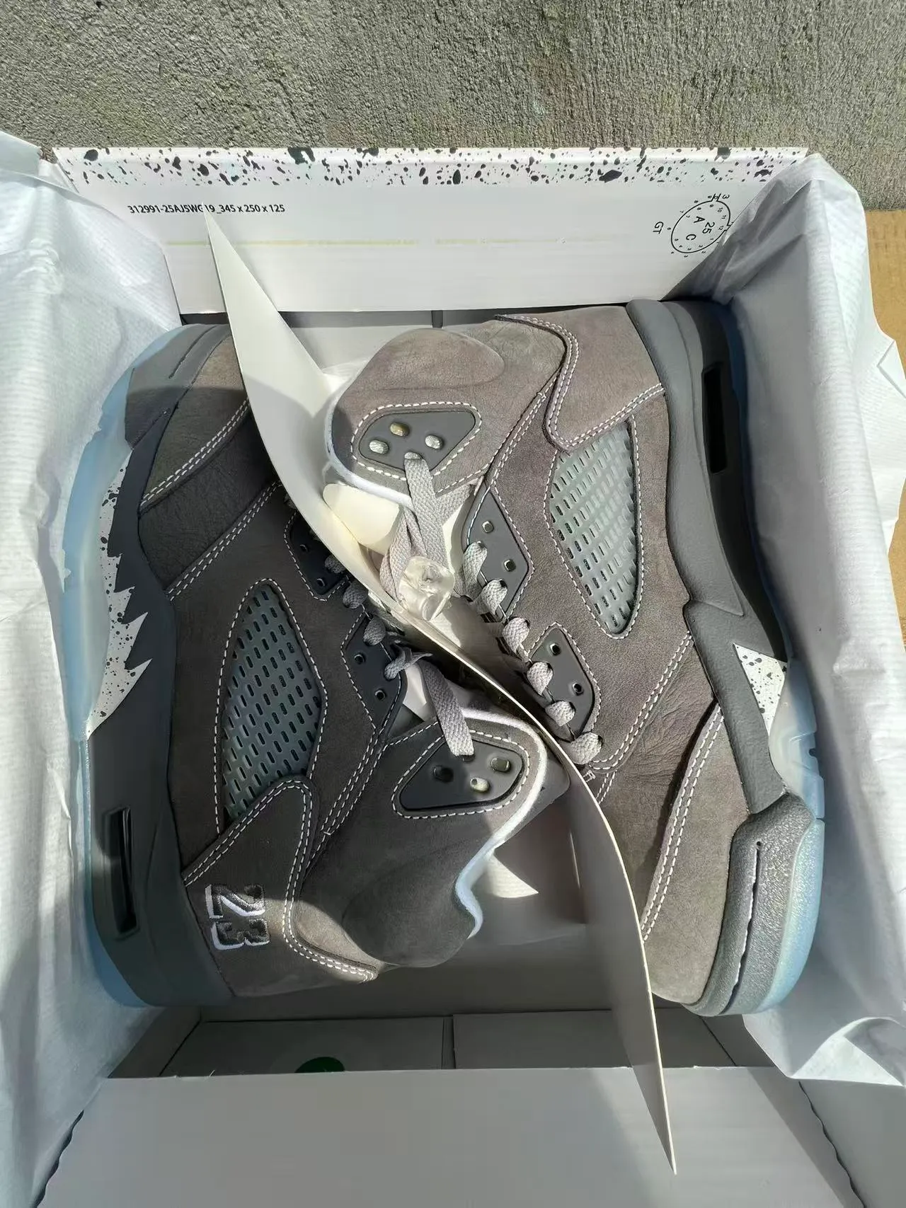 Air Jordan 5 Gray Suede High-Top Basketball Shoes 7