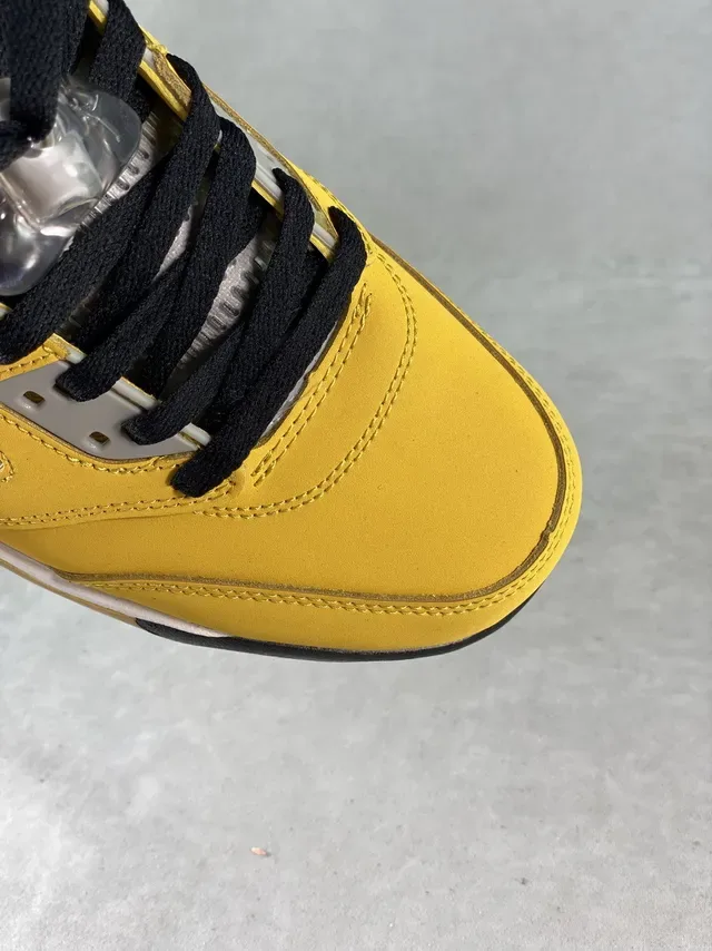 Air Jordan 5 Jaune Noir Argent Chaussures de Basketball 5
