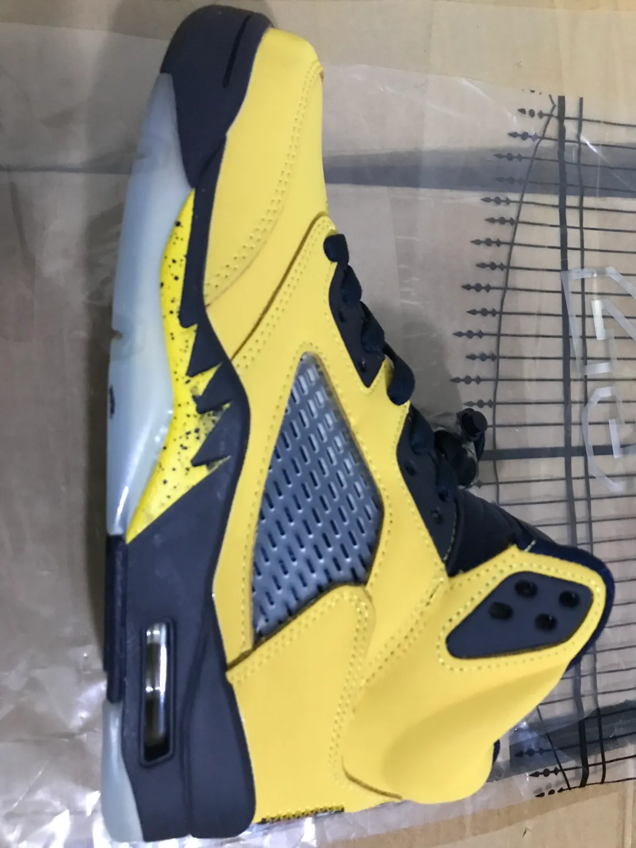 Air Jordan 5 Amarelo Marinho tênis de basquete 2
