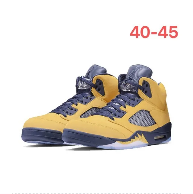 Air Jordan 5 Amarelo Marinho tênis de basquete 8