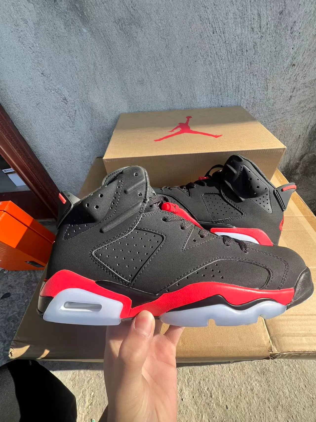 Air Jordan 6 Black Infrared Basketball Shoes 7