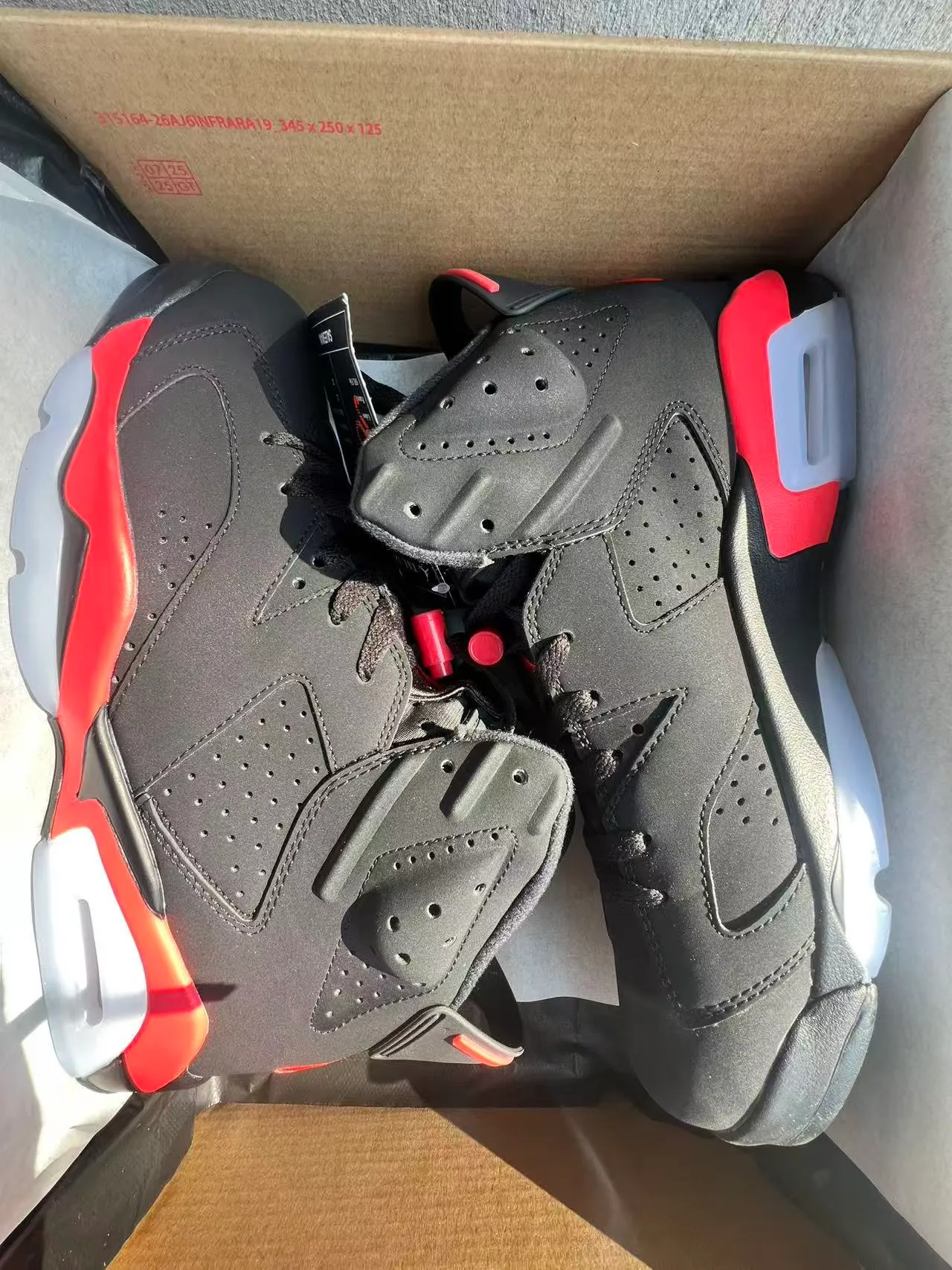 Air Jordan 6 Black Infrared Basketball Shoes 9