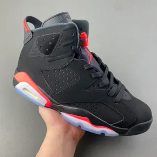 Air Jordan 6 Preto e Vermelho Tênis de Basquete