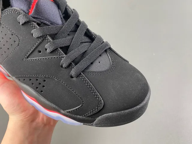Air Jordan 6 Preto e Vermelho Tênis de Basquete 2