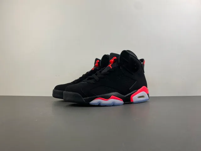 Air Jordan 6 Preto e Vermelho Tênis de Basquete 10