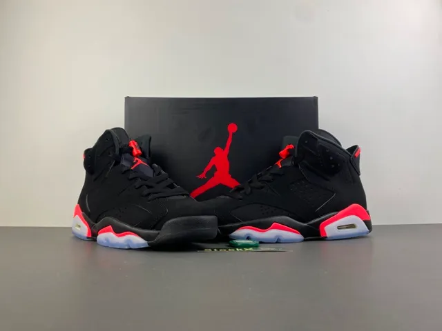 Air Jordan 6 Preto e Vermelho Tênis de Basquete 13