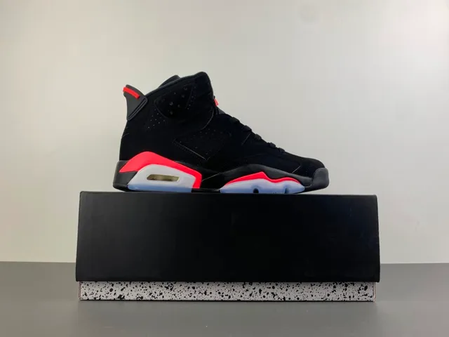 Air Jordan 6 Preto e Vermelho Tênis de Basquete 15