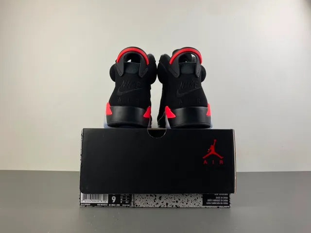 Air Jordan 6 Preto e Vermelho Tênis de Basquete 17