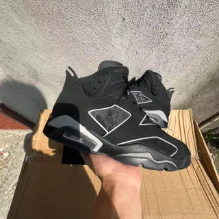 Air Jordan 6 Black Silver Basketball Shoes