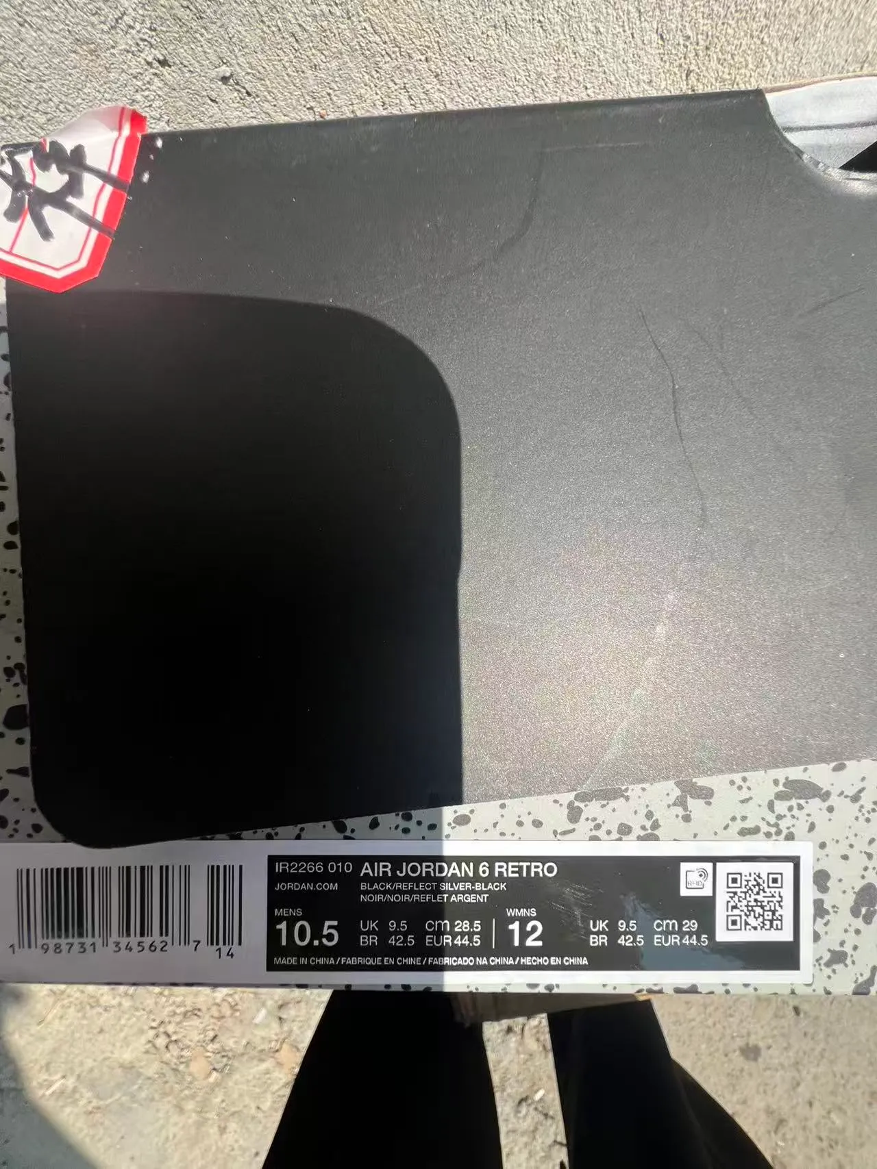 Air Jordan 6 Black Silver Basketball Shoes 10