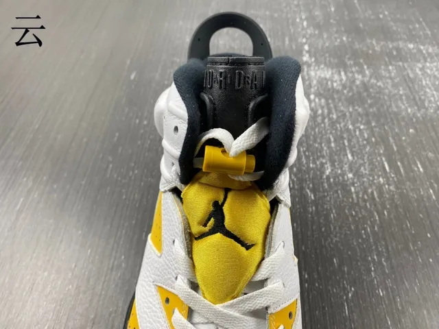Air Jordan 6 White Yellow Black Light Blue Basketball Shoes 11