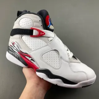 Air Jordan 8 White Black Red Basketball Shoes