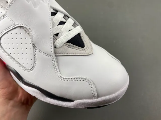 Air Jordan 8 White Black Red Basketball Shoes 2