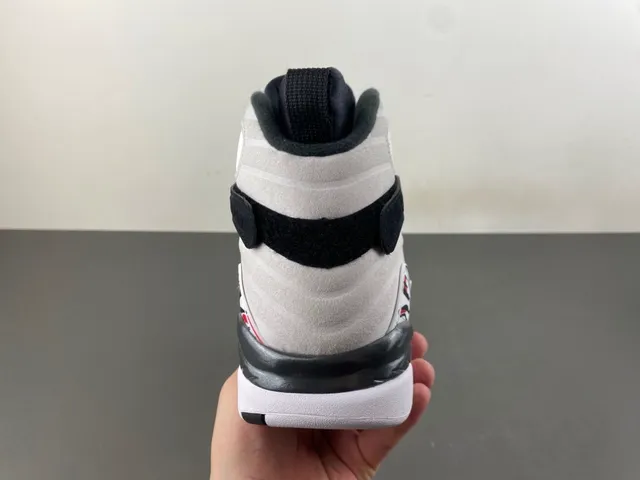 Air Jordan 8 White Black Red Basketball Shoes 4