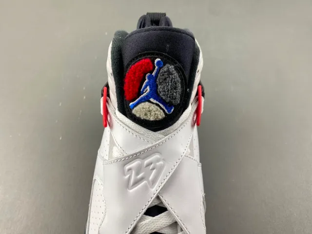 Air Jordan 8 White Black Red Basketball Shoes 6