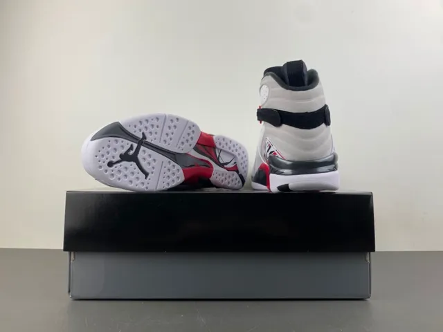 Air Jordan 8 White Black Red Basketball Shoes 16