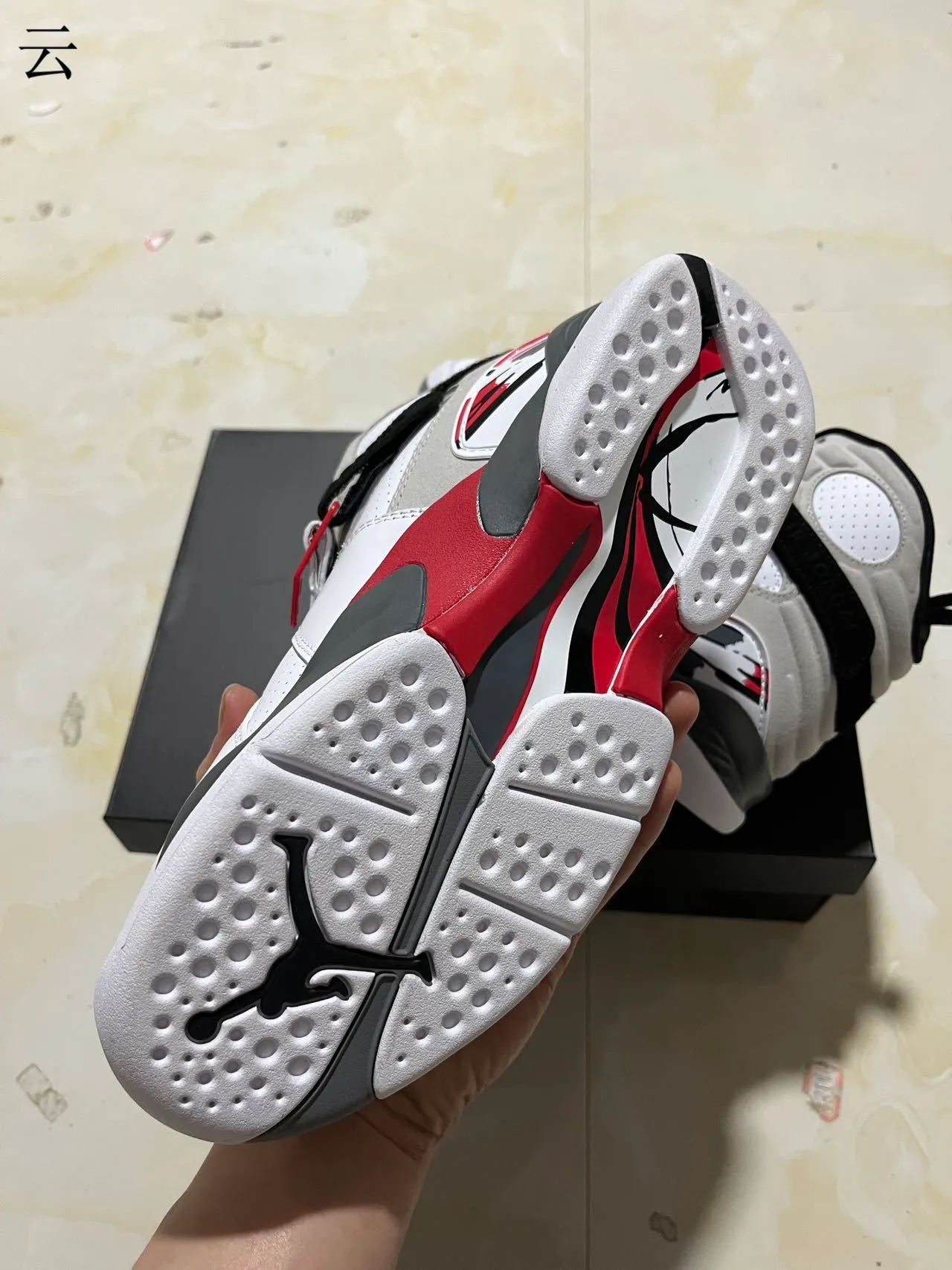 Air Jordan 8 White Gray Red Basketball Shoes 7
