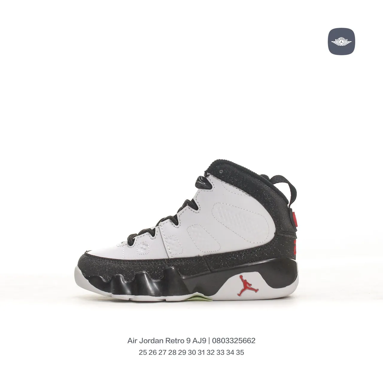 Air Jordan 9 Black Gray Yellow Orange Basketball Shoes 8