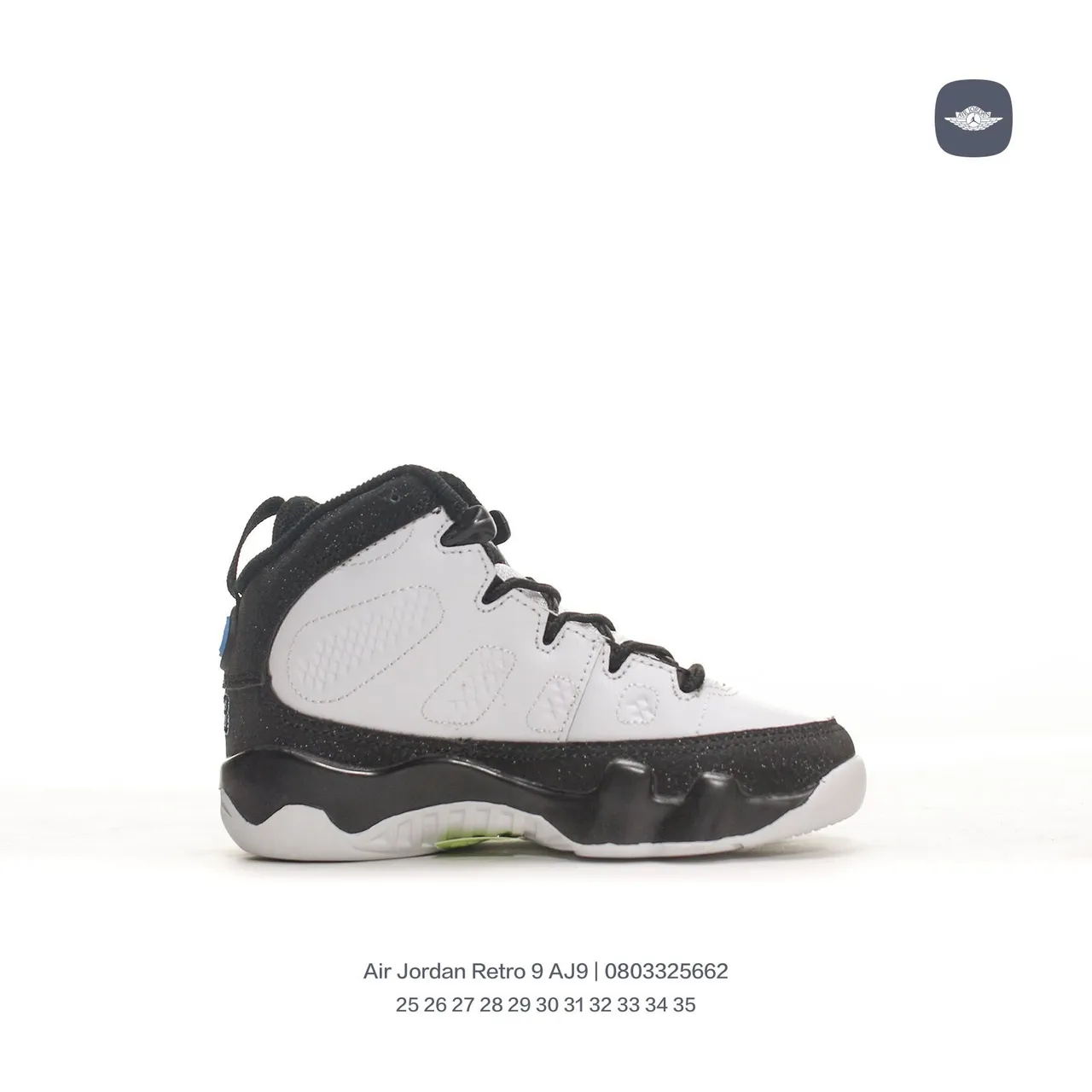 Air Jordan 9 Black Gray Yellow Orange Basketball Shoes 22
