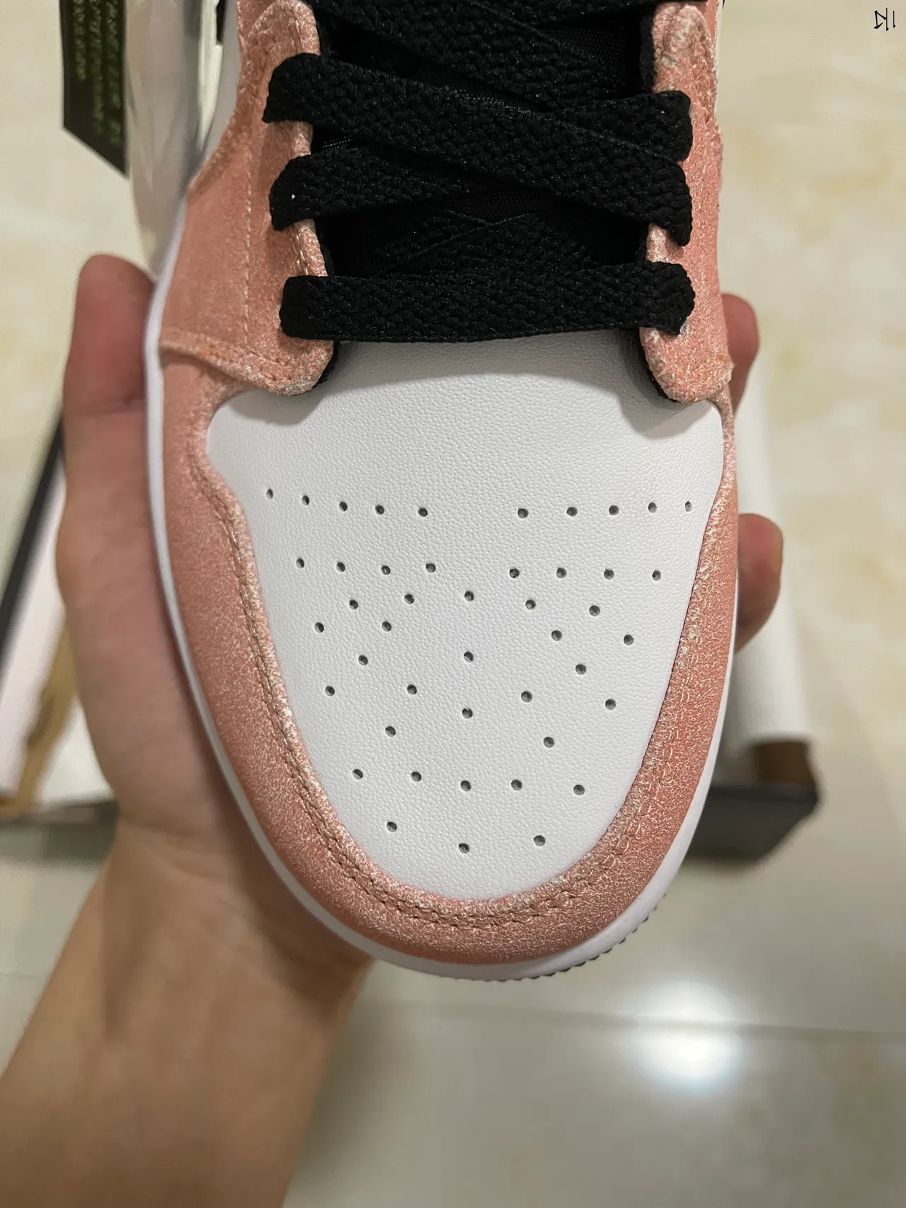 Air Jordan Beige Pink High-Top Suede-Leather Mix Basketball Shoes 3
