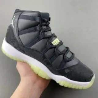 Air Jordan Black Green High-Top Silhouette Layered And Gray Upper Basketball Shoes
