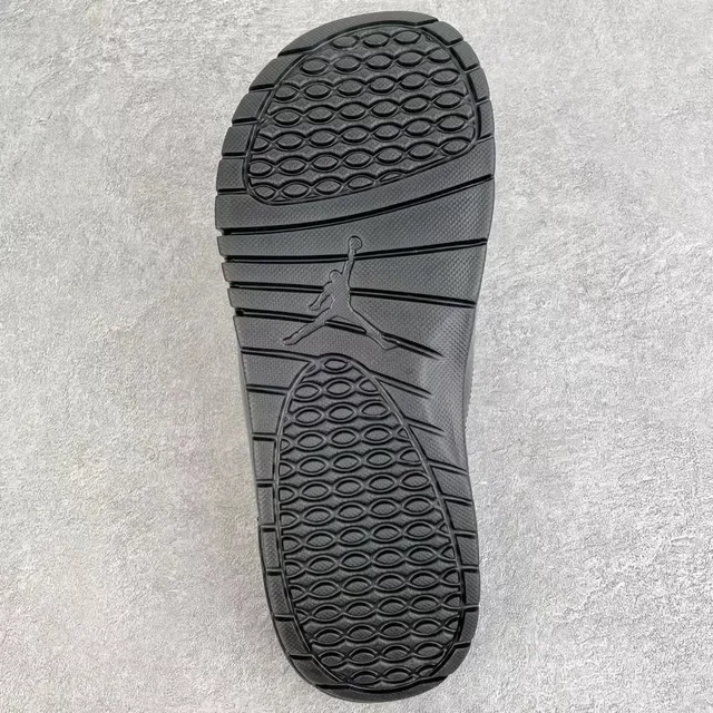 Air Jordan Black Red Glossy Patent Jumpman Logo Slippers 2