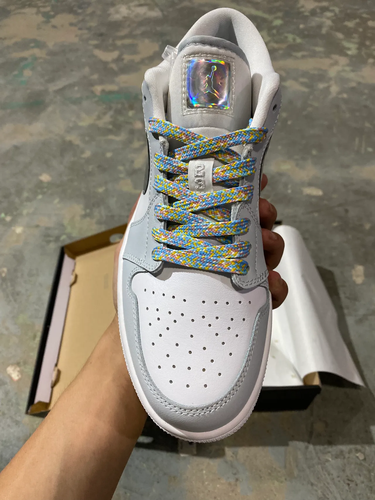 Air Jordan Gray Silver Low-Top Metallic Accents Lifestyle Sneakers 3