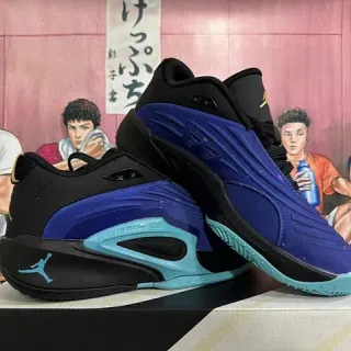 Air Jordan ISOLETS Black Royal Blue Cyan Basketball Shoes