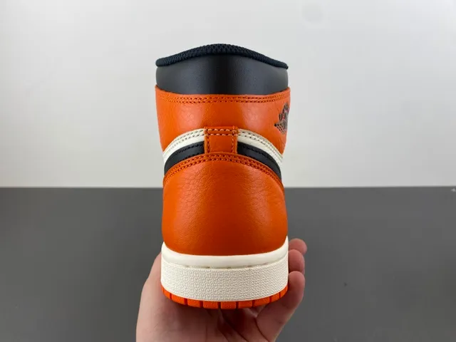 Air Jordan Orange Black High-Top Leather And Synthetic Upper Basketball Shoes 4