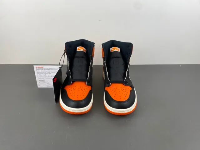 Air Jordan Orange Black High-Top Leather And Synthetic Upper Basketball Shoes 10
