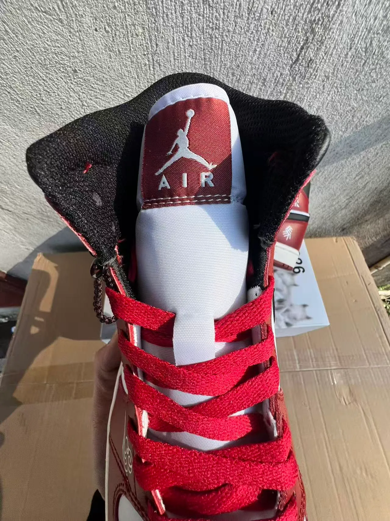 Air Jordan Red White High-Top Leather Upper Basketball Shoes 5