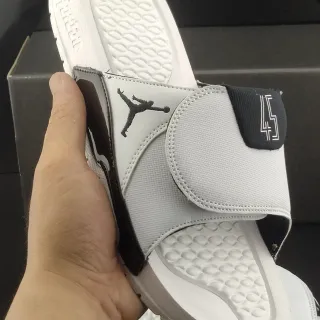 Air Jordan Slide 45 White Gray Black Slippers