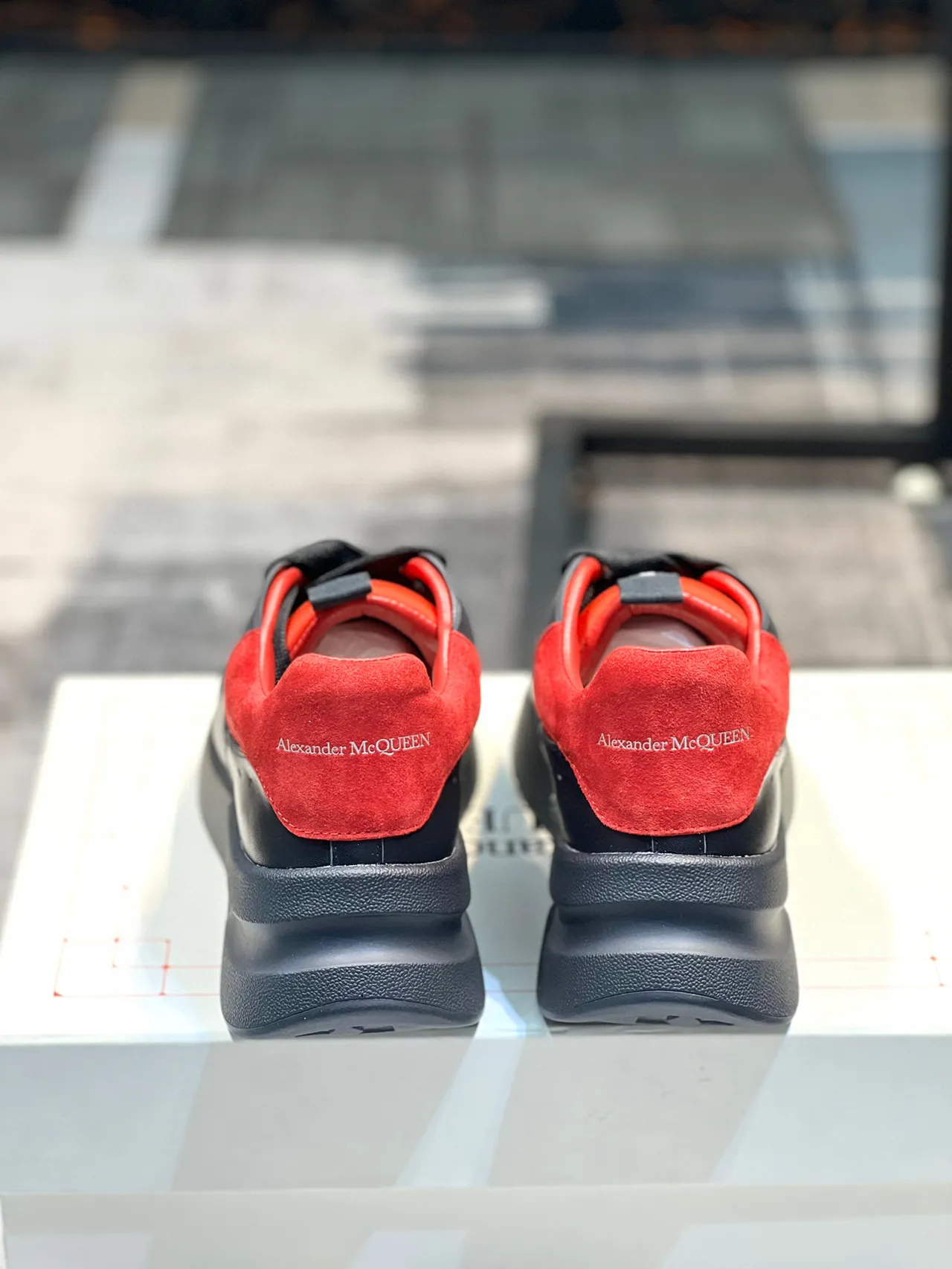 Alexander McQueen Oversized Sneaker Black and Red Chunky Sneakers 2