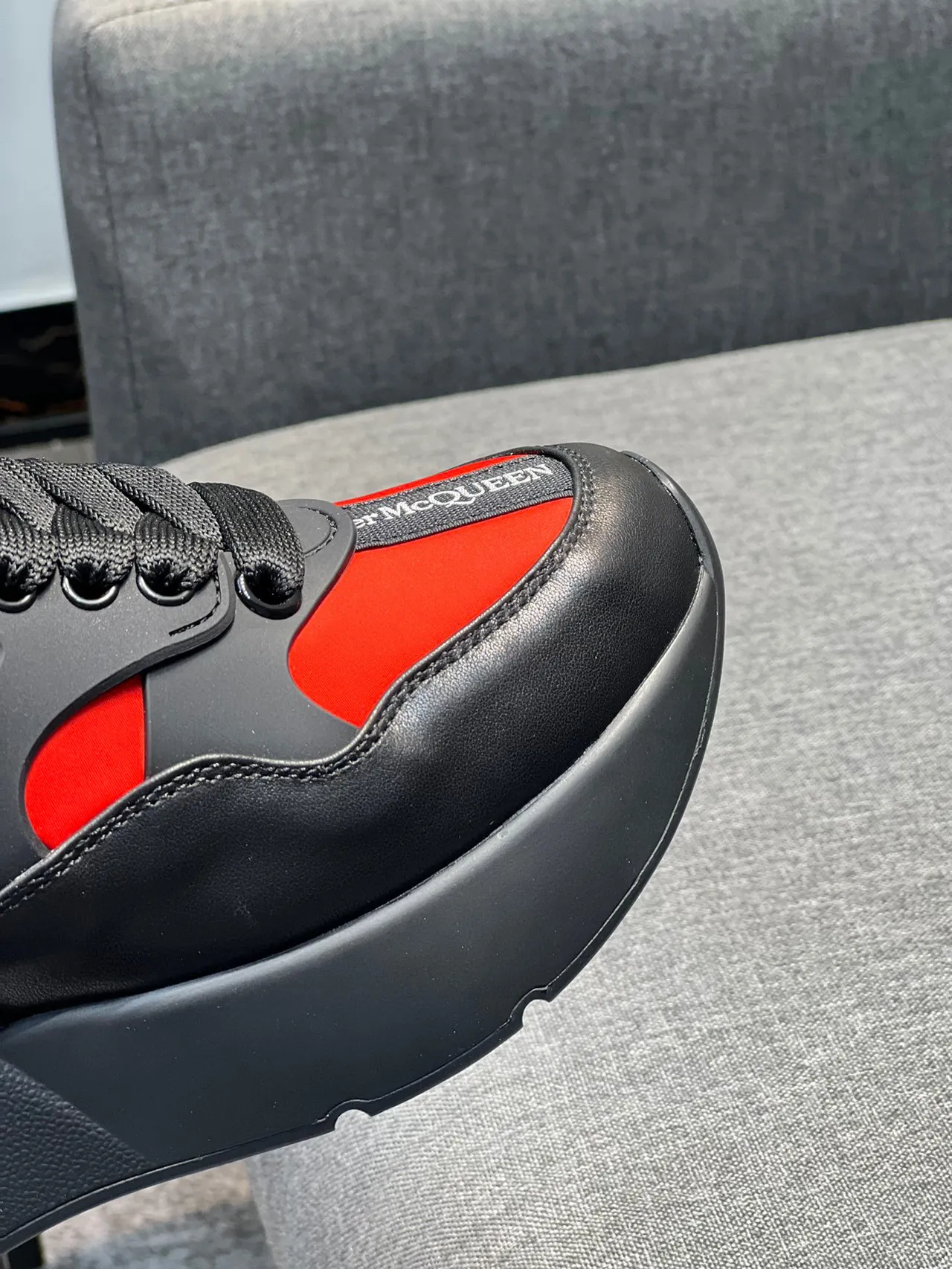 Alexander McQueen Oversized Sneaker Black and Red Chunky Sneakers 3
