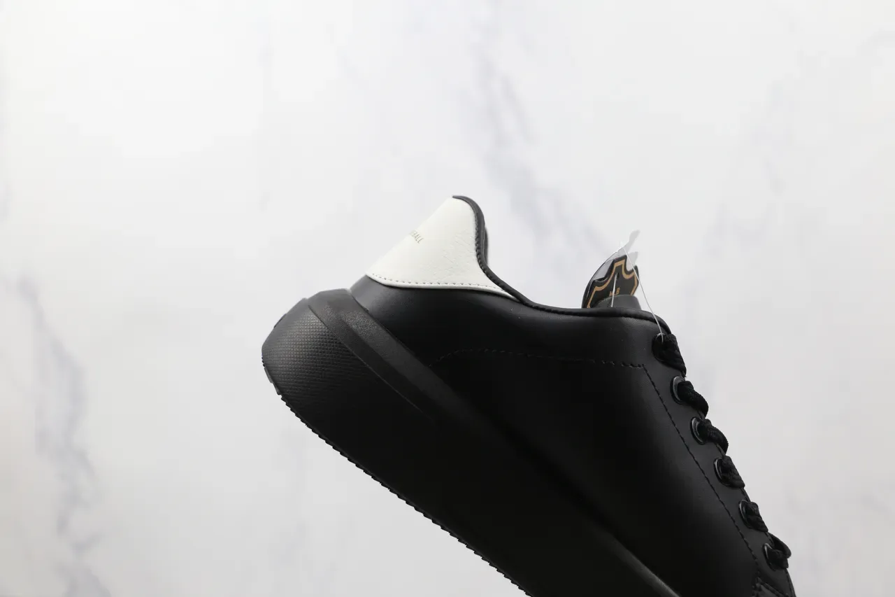 Alexander McQueen Oversized Sneaker Black White Silver NY Logo Lifestyle Sneakers 6