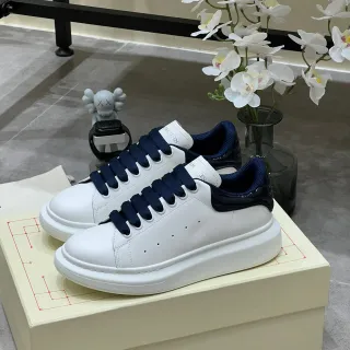 Alexander McQueen Oversized Sneaker White and Navy Lifestyle Sneakers