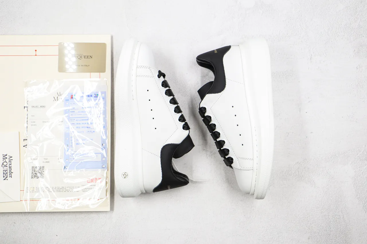 Alexander McQueen Oversized Sneaker White Black Lifestyle Sneakers 3