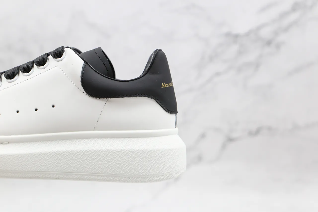 Alexander McQueen Oversized Sneaker White Black Lifestyle Sneakers 6